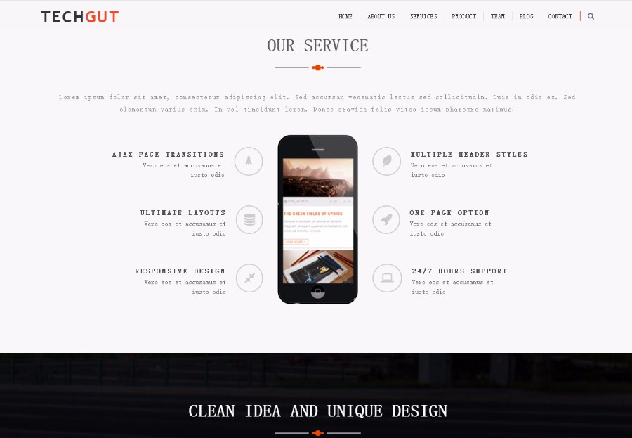 基于Bootstrap的橙色平面设计公司官网模板 