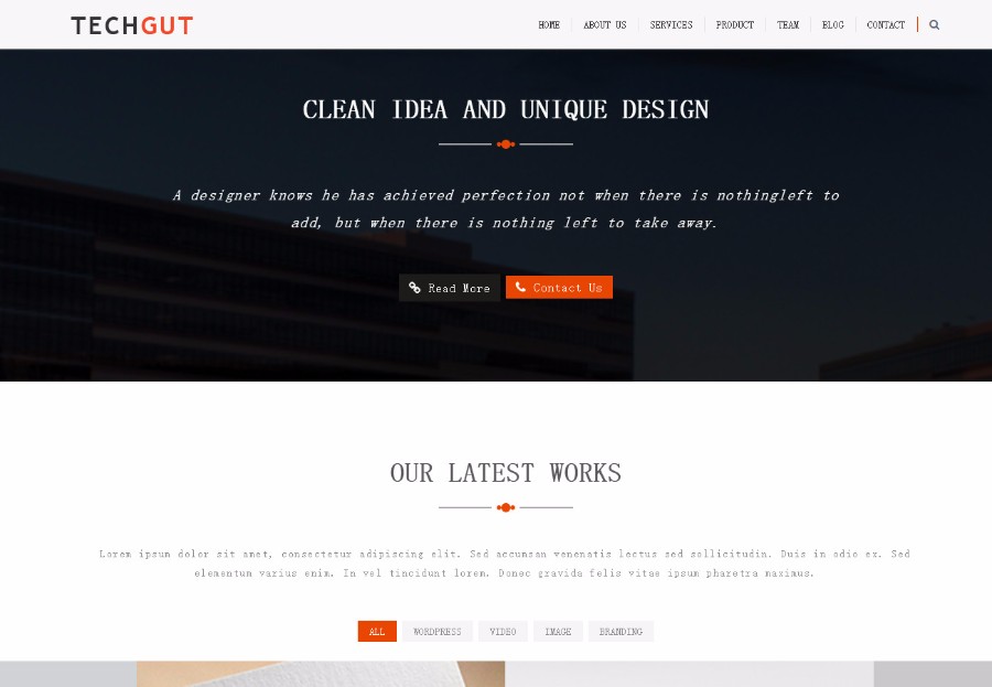基于Bootstrap的橙色平面设计公司官网模板 