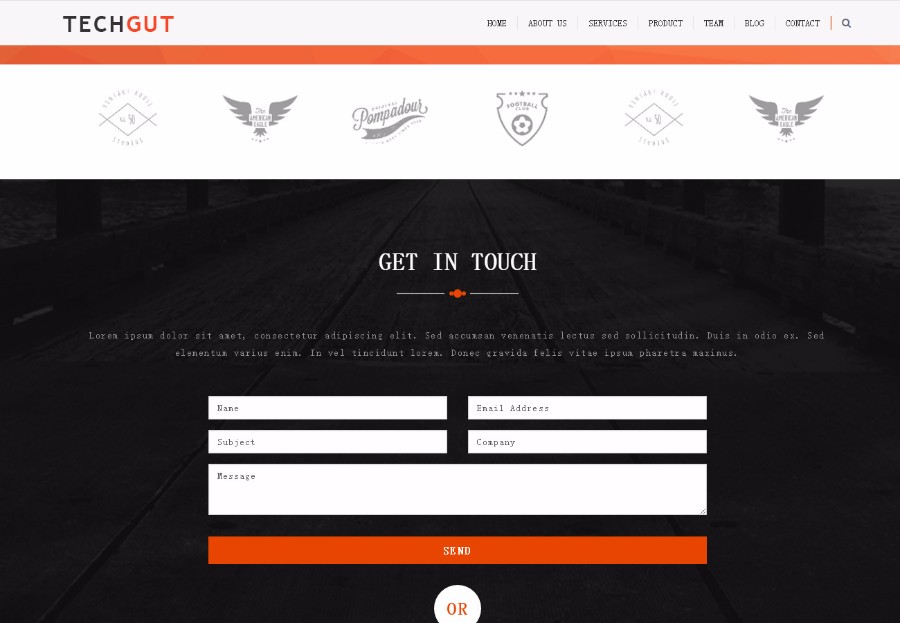 基于Bootstrap的橙色平面设计公司官网模板 