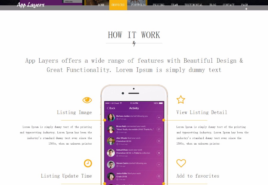 App Layers轻模板云创业设计公司网站模板