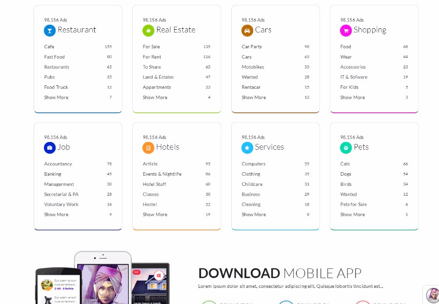 简约综合分类信息网站模板