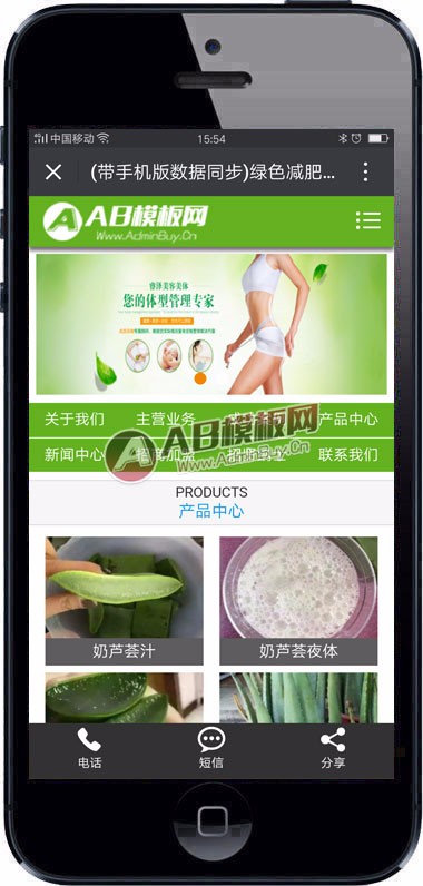 （带手机版数据同步）绿色减肥美体网站源码 健美瑜伽美容馆网站织梦模板