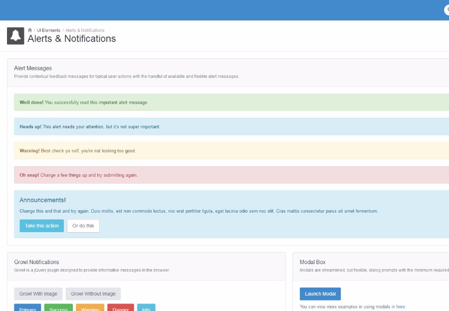 蓝色企业系统后台管理UI框架模板