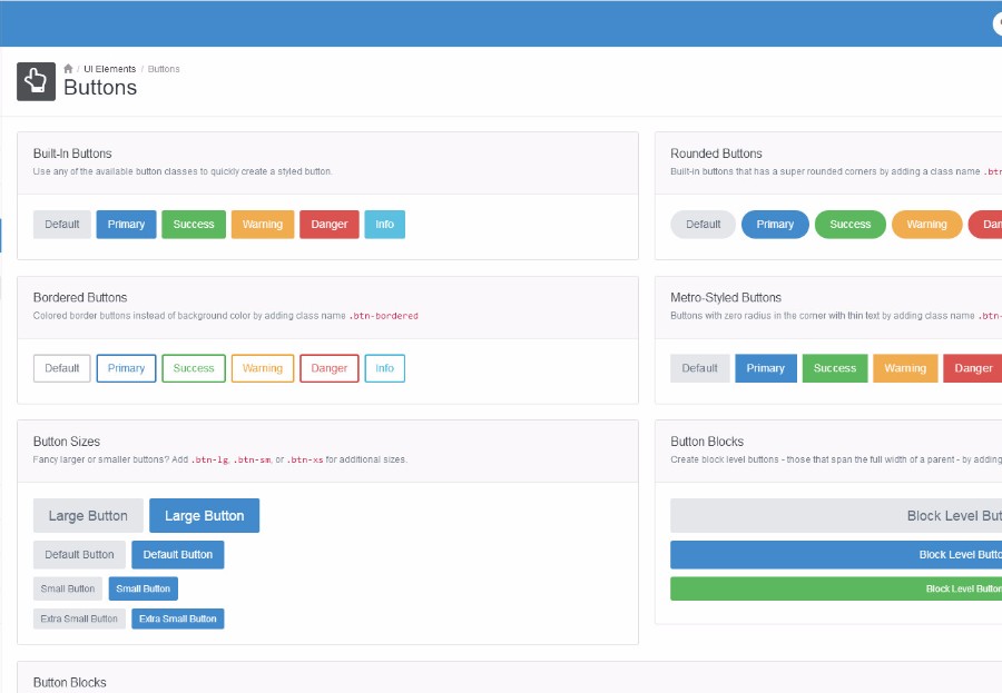 蓝色企业系统后台管理UI框架模板