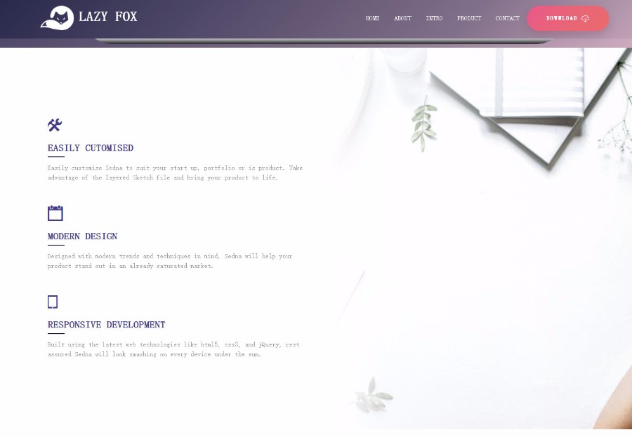 紫色渐变互联网IT商务模板