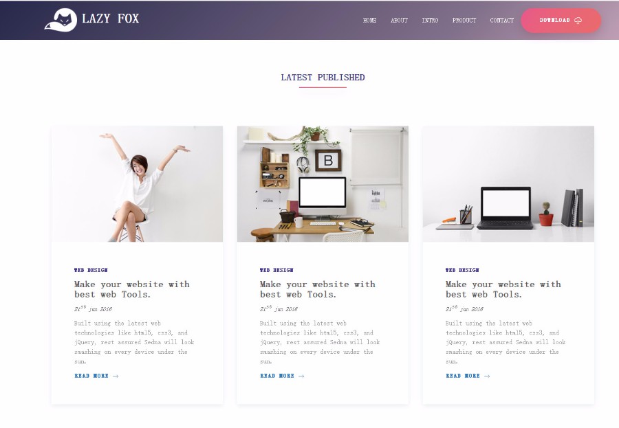 紫色渐变互联网IT商务模板