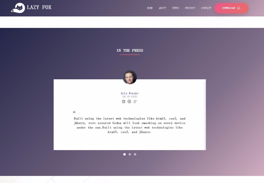 紫色渐变互联网IT商务模板