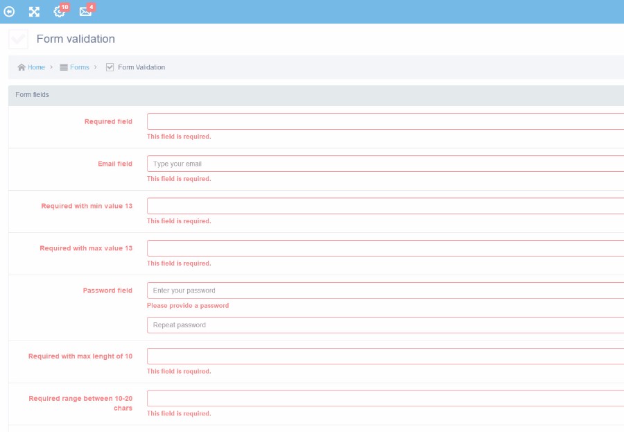 蓝色win10风格后台管理模板