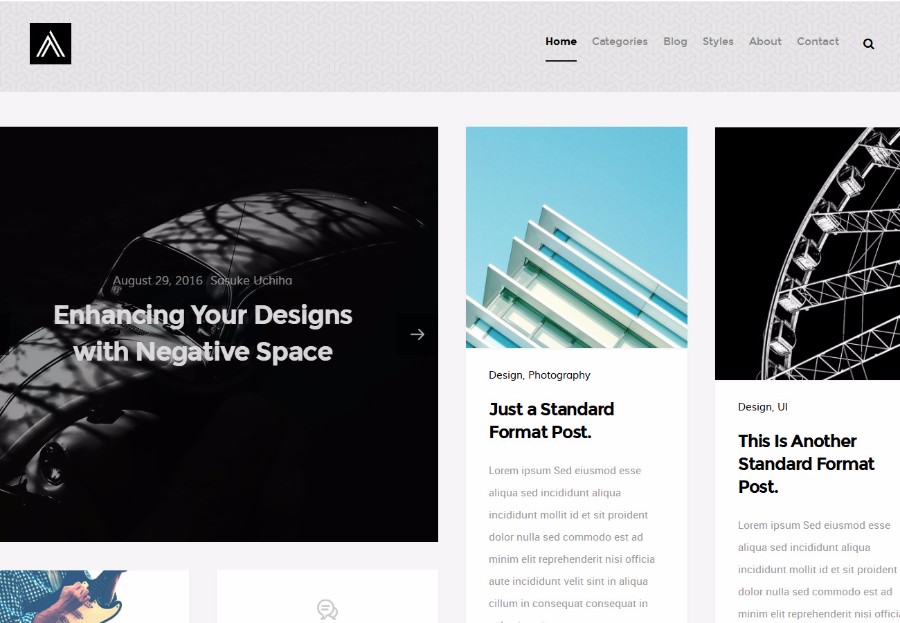 灰色简洁图文博客类网站模板