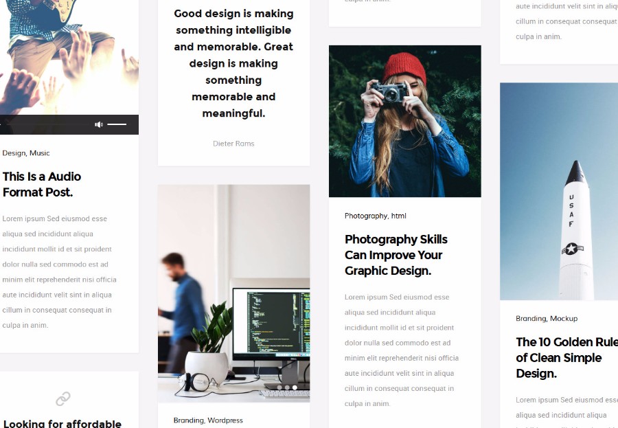 灰色简洁图文博客类网站模板