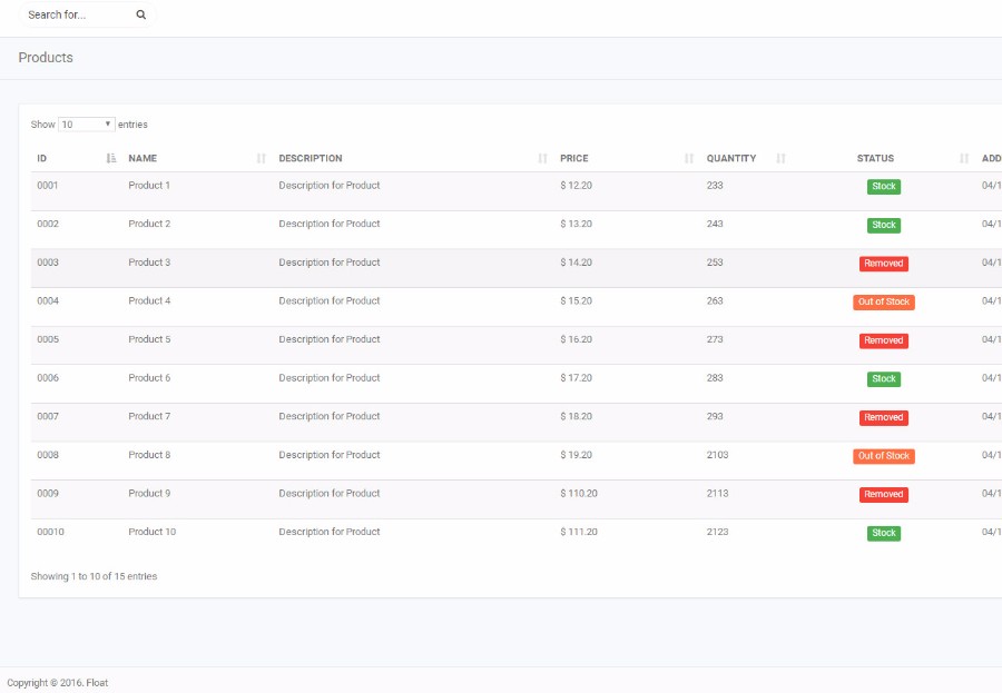 基于Bootstrap网站管理系统后端UI框架模板 
