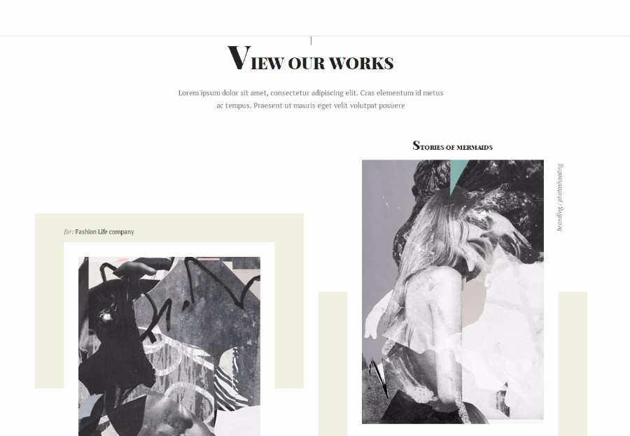 白色创意艺术品交易电商网站模板