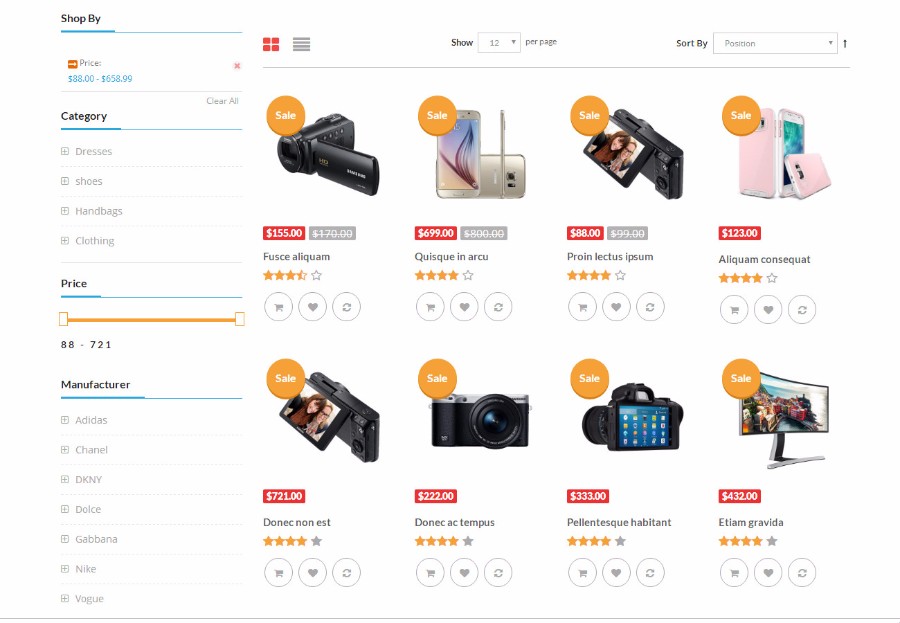 黑色手机电脑电子商品购物商城模板