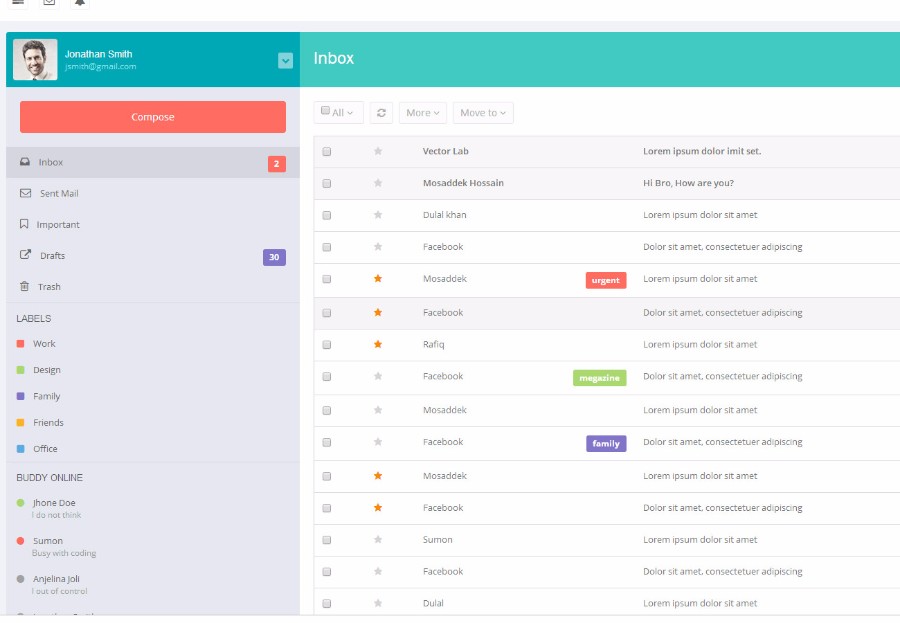 经典黑色扁平化自适应后台管理UI框架模板
