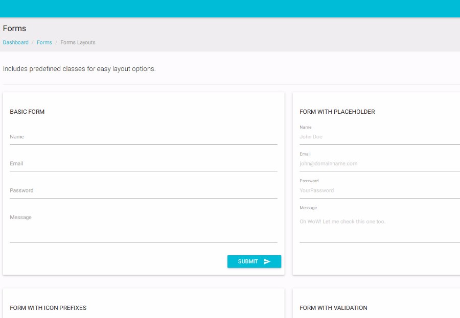 Materialize Material后台管理系统UI框架模板