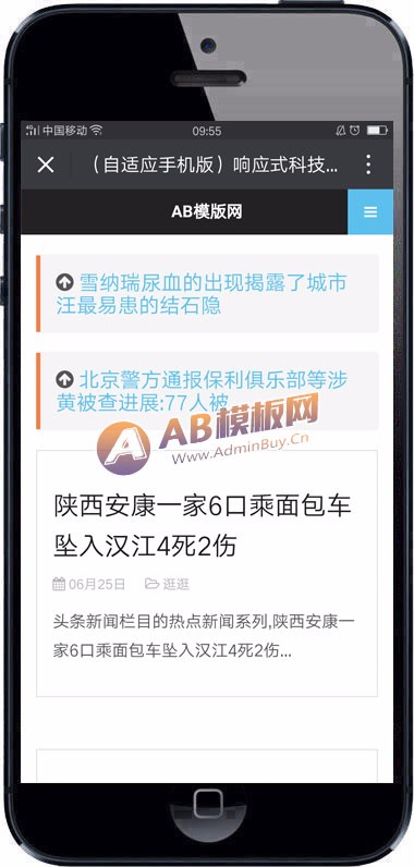 (自适应手机版)响应式科技博客新闻资讯类织梦模板 HTML5自适应移动版个人博客模版