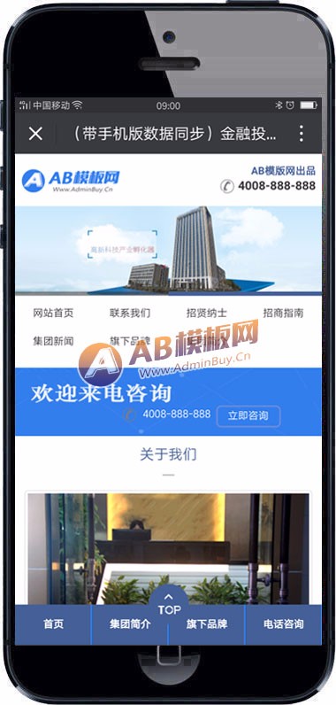 （带手机版数据同步）金融投资控股类网站织梦模板 风投投资型企业网站源码