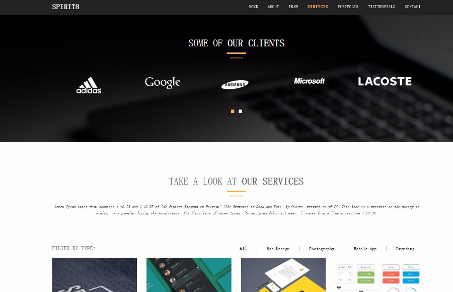 SPIRIT8-IT电脑设计公司主页模板