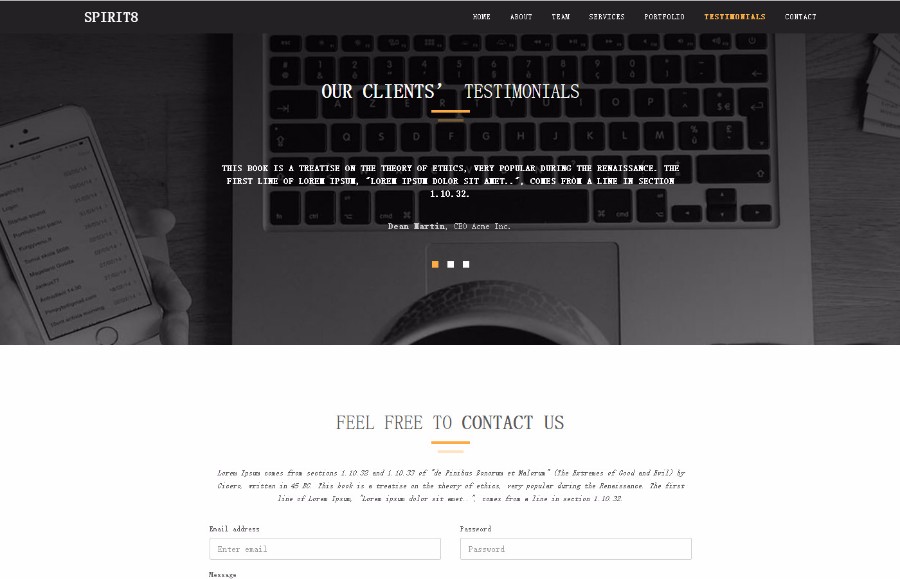 SPIRIT8-IT电脑设计公司主页模板