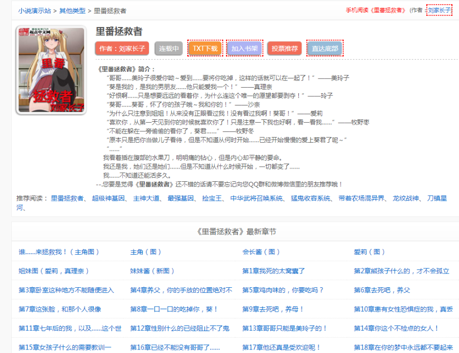 2017杰奇小说源码程序带全自动采集伪静态简约美观