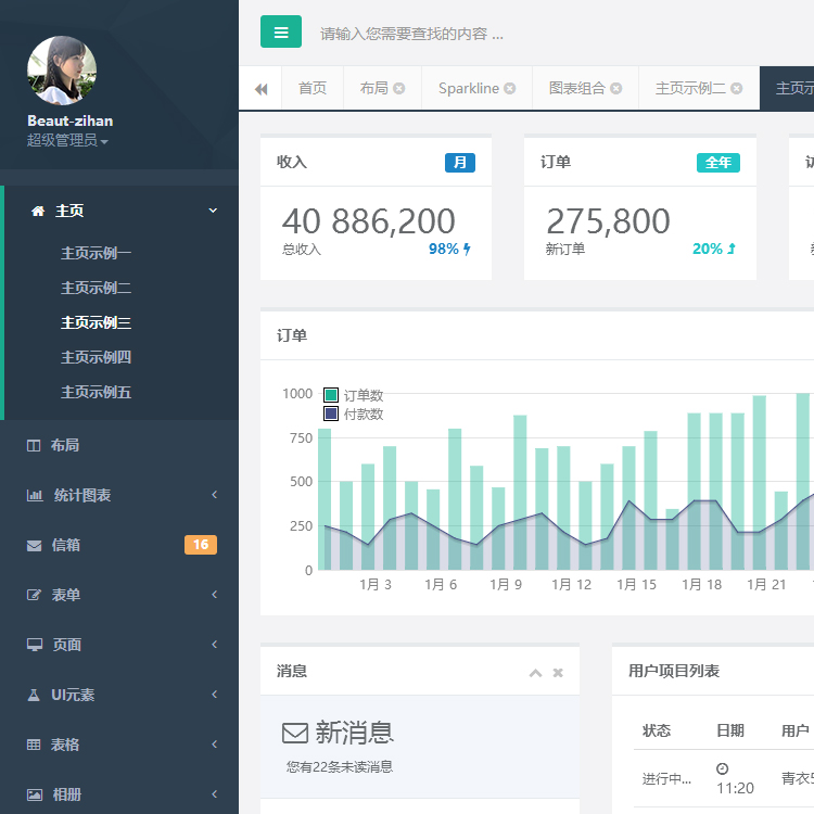75套后台管理系统模板bootstrap响应式UI框架登陆源码CSS3打包