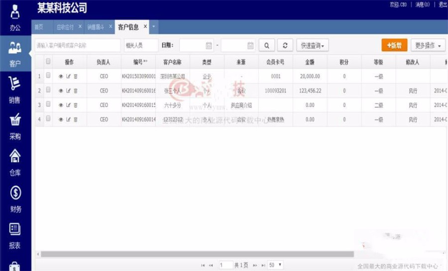 JAVA大型ERP源码 进销存财务一体化源码