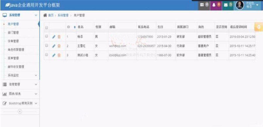 JAVA版快速开发框架源码 JAVA企业通用开发平台框架源码
