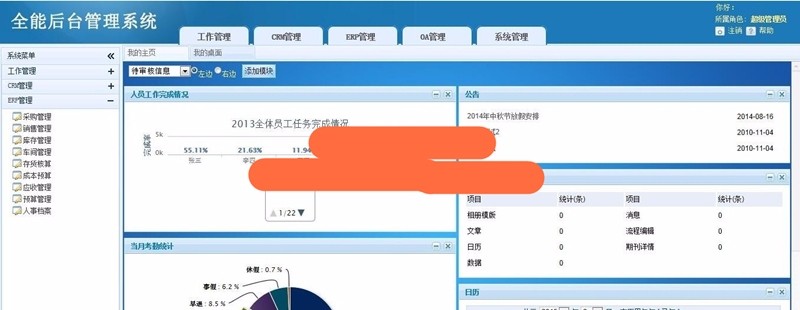 ASP.NETC#大型ERP综合管理系统源码 全能后台管理系统 非编译版