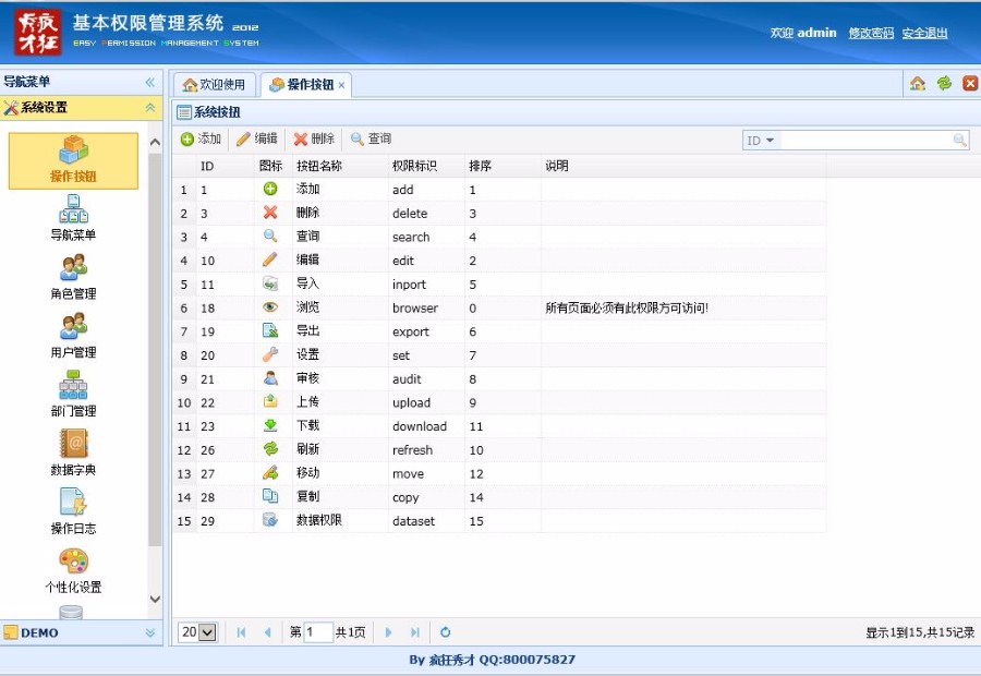 会员权限管理框架 asp.net C# 源码