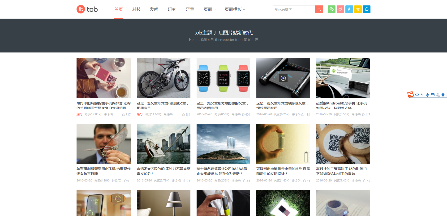 WordPress主题 价值390元 图片主题TOB 05版本！ 