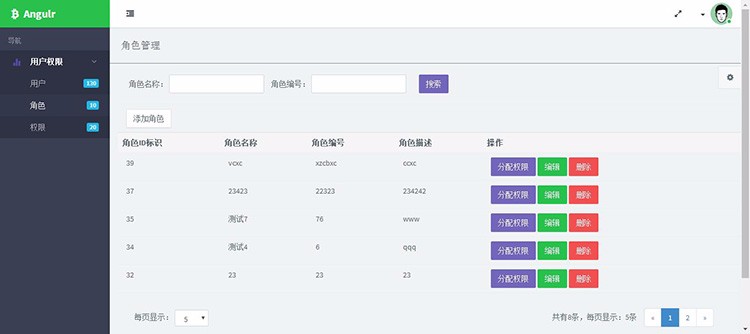 Angularjs 项目源码 后台管理系统springmvc mybitis用户权限管理