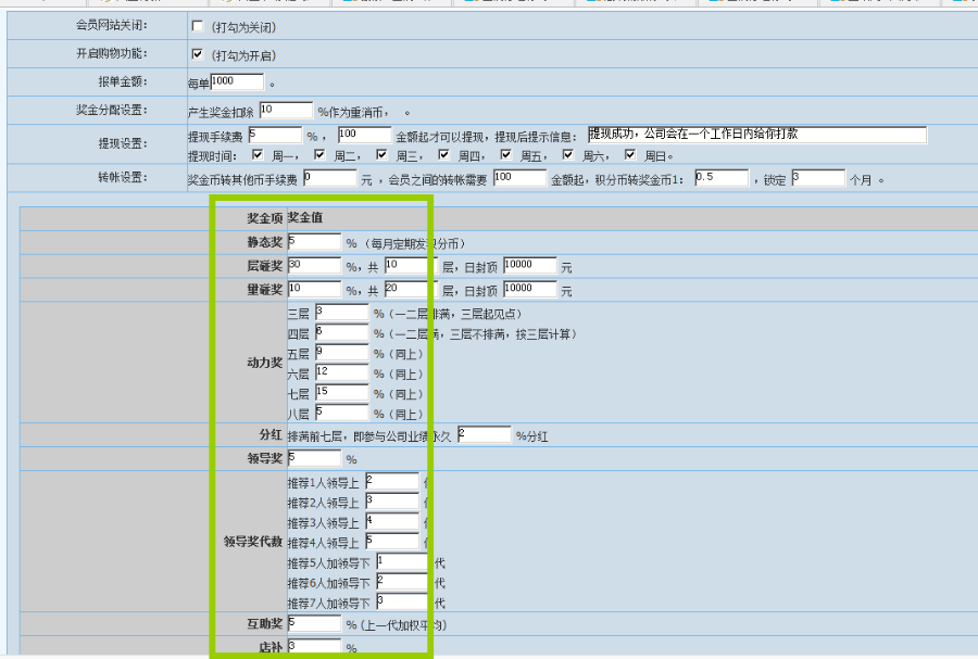 【火】双规直销系统双轨静态奖层碰奖量碰奖动力奖领导奖懒人奖分红