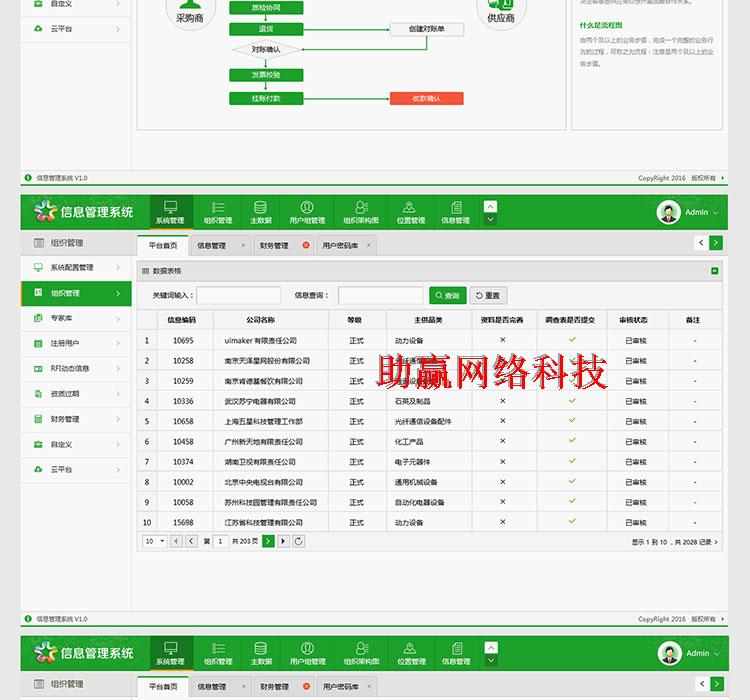 全套网站后台管理系统 手机版crm管理系统easyUI界面html源码模板 
