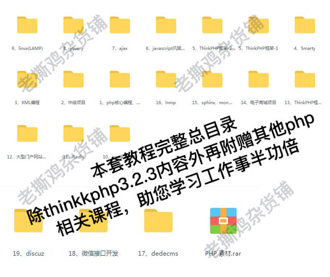 Thinkphp3.2.3入门到实战小商城新闻站建站视频教程带源码 