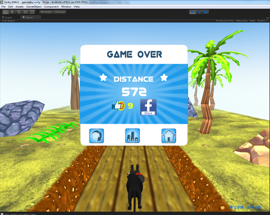 unity忍者跑酷、unity跑酷源码、unity3d跑酷项目资源 