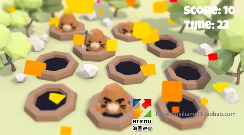 Unity3D完整项目 Whack a Mole 打地鼠游戏源码 /游戏制作 / 