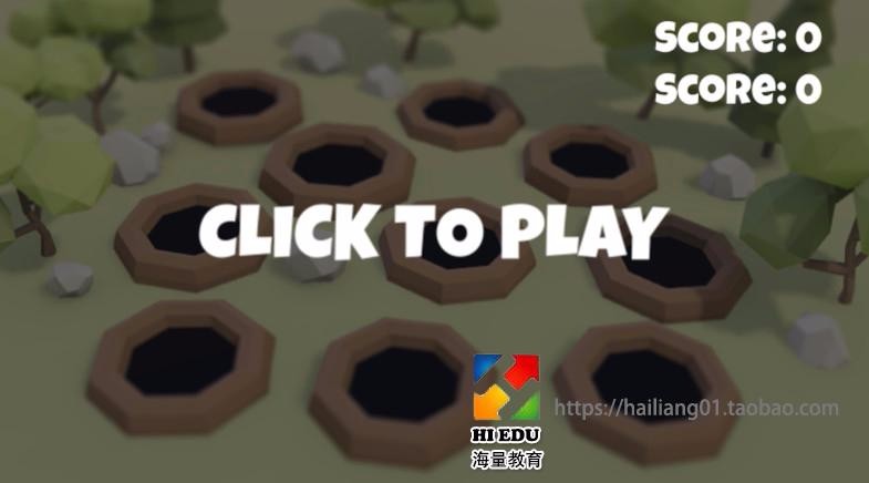 Unity3D完整项目 Whack a Mole 打地鼠游戏源码 /游戏制作 / 