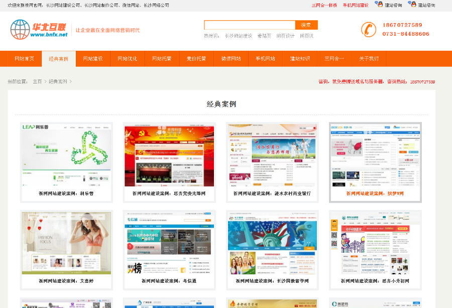 漂亮的橙色网络公司模板