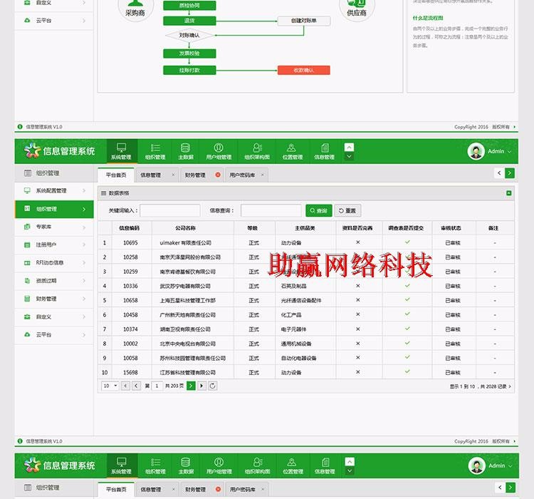 网站后台管理系统 手机版crm管理系统easyUI界面html源码模板 