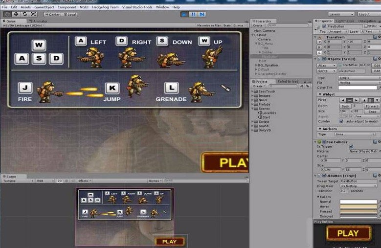 Unity2d《合金弹头》手机游戏源码