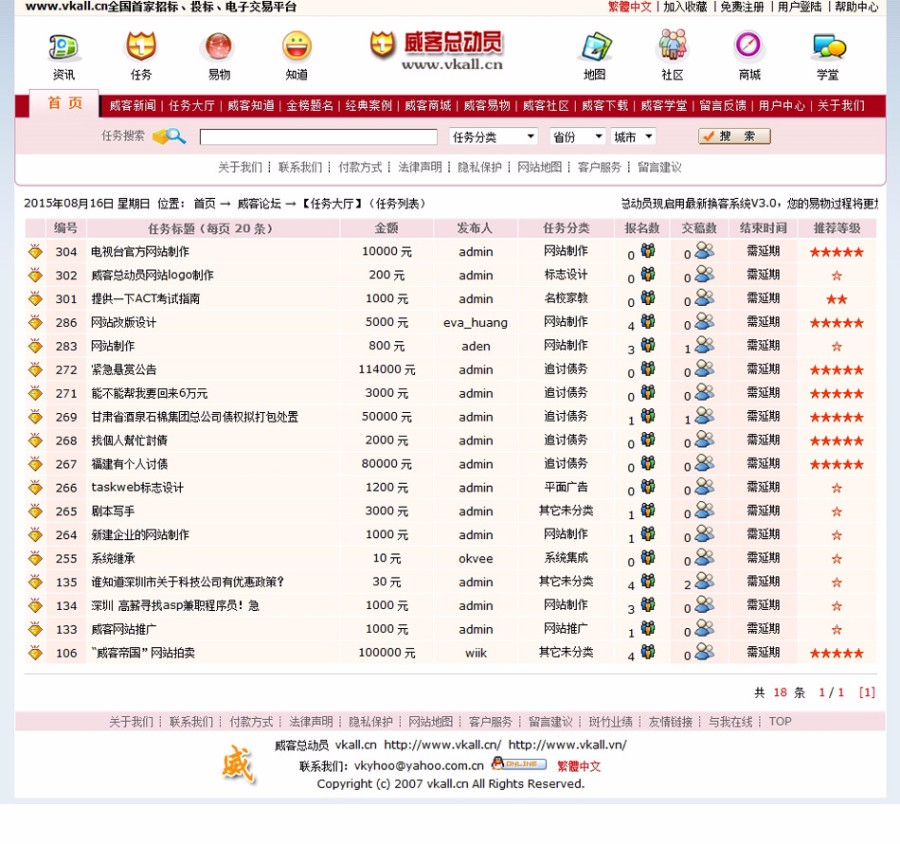 带论坛问答 威-客悬赏任务信息平台系统网站源码  ASP+ACC