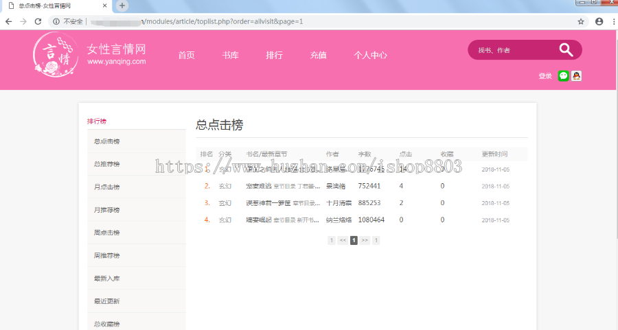 (限时特价)杰奇程序小说网站源码 自动采集 带手机版 新品支付测试数据 网站模板