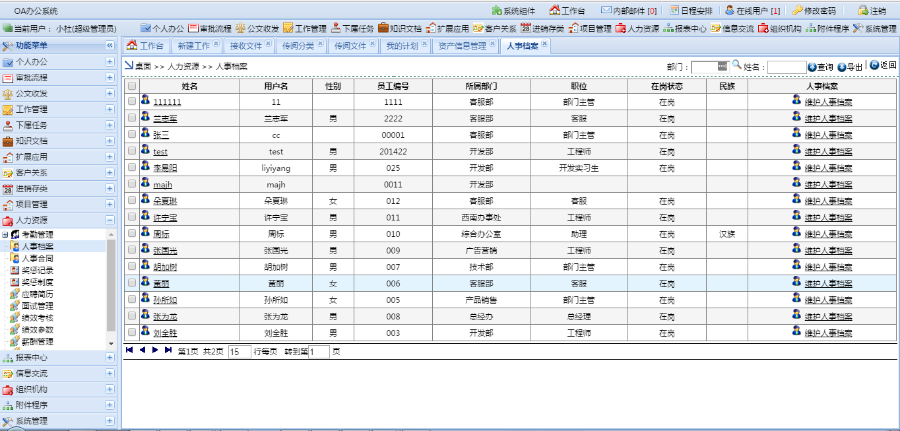大型OA系统源码 手机OA 协同办公系统 b/s c#