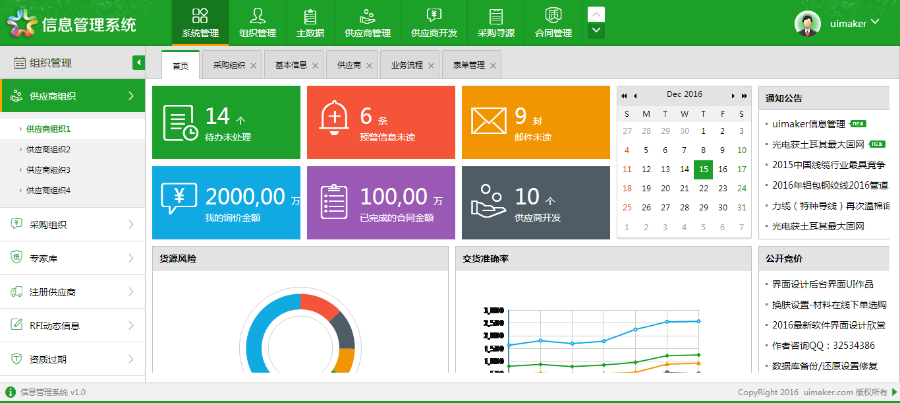 后台管理系统 UI界面 html源码 模板easyui bootstrap