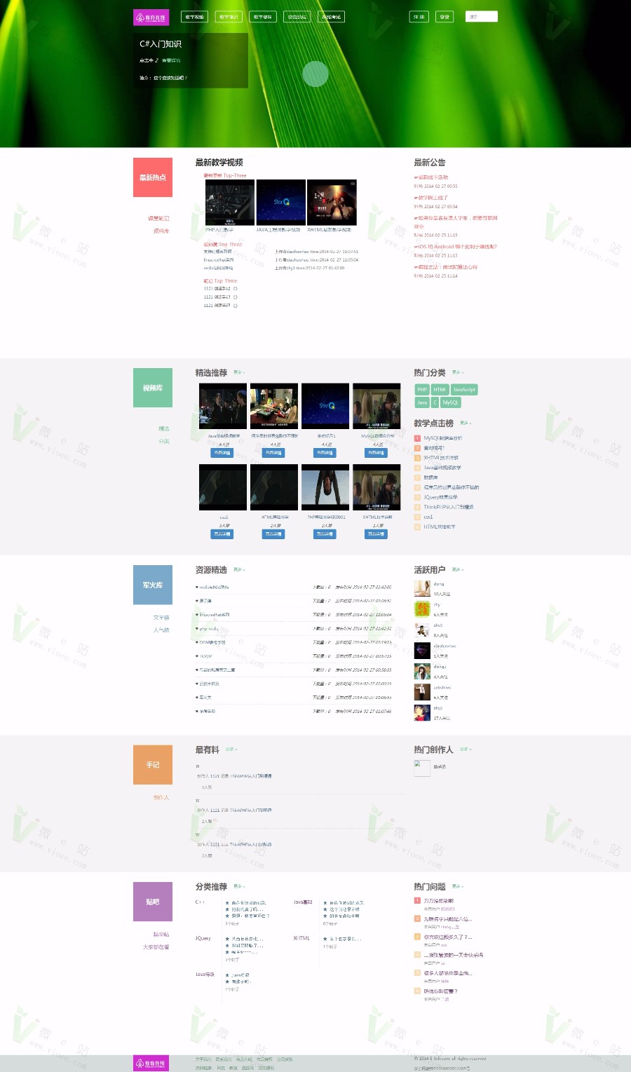 2016ThinkPHP内核在线教育考试完整版源码，E-Sch在线视频教学考试管理系统商业版 