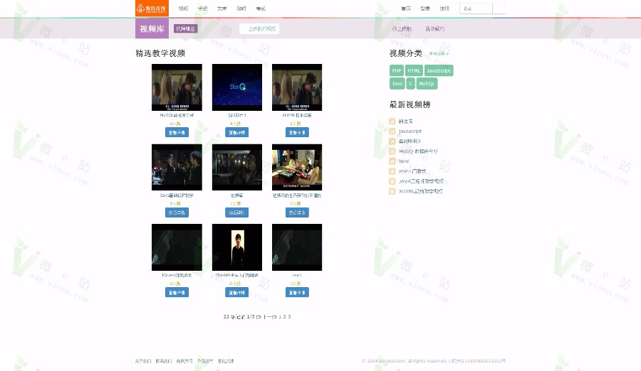 2016ThinkPHP内核在线教育考试完整版源码，E-Sch在线视频教学考试管理系统商业版 