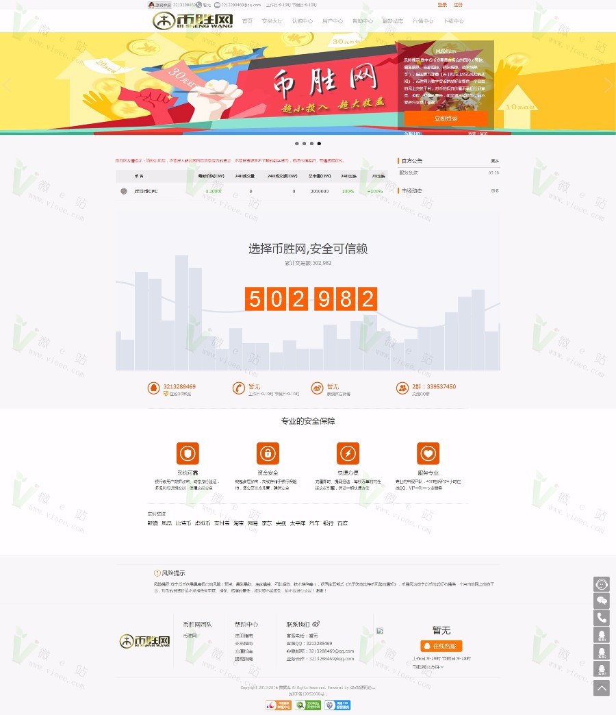 币胜网虚拟货币交易平台完整商业版 虚拟币认购+交易+众筹+分红+支付功能 功能强大！