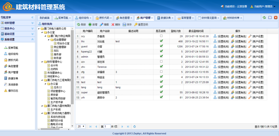 asp.net C# Web mvc4 EasyUI 权限管理系统源码