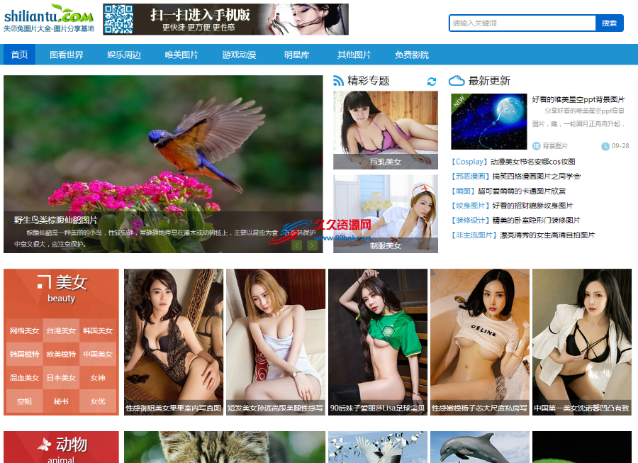 仿27270图片站全站源码修正版,帝国CMS模板带手机版加采集,附带安装教程
