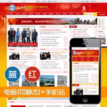 红色官方大气政府协会ASP企事业网站程序源码，带后台会员手机版
